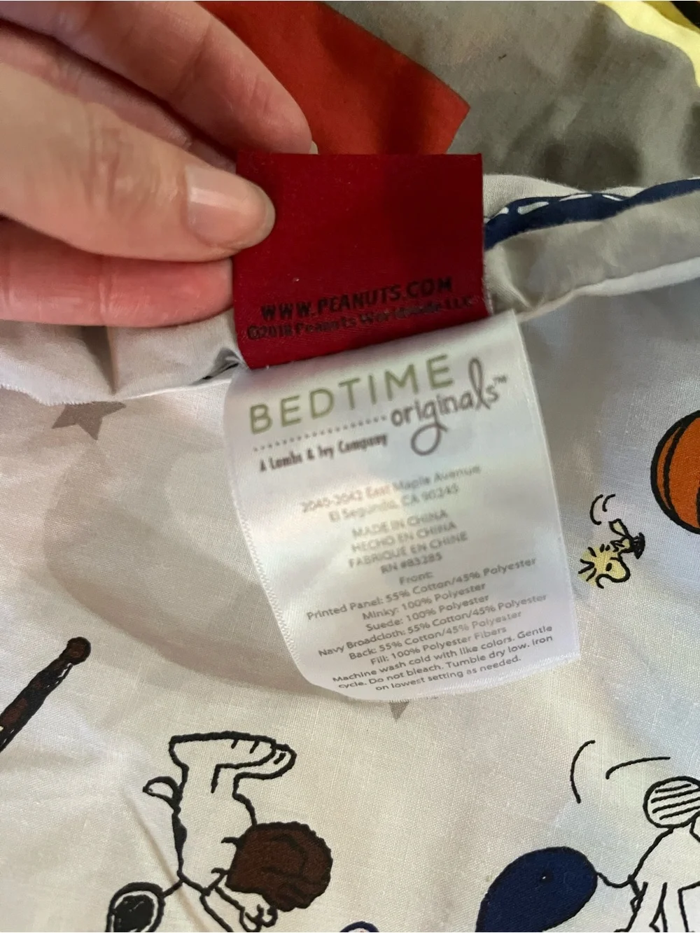 Lambs & Ivy Peanuts Snoopy and Woodstock Sports Baby Crib Blanket Quilt Nursery